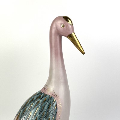 Lot 184 - A Chinese porcelain model of a crane, 20th century.