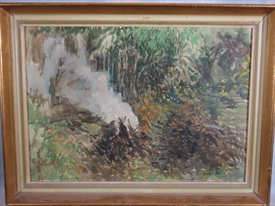 Lot 534 - Julian BOND (British, 20th Century) Bonfire...