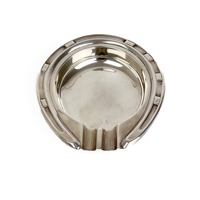Lot 26 - A George VI silver horseshoe ashtray by Adie Bros Ltd.