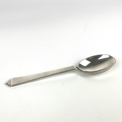 Lot 4 - A Georg Jensen 835 Danish silver table spoon.