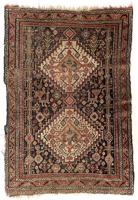 Lot 1274 - A Ghashgai rug, South West Persia, late 19th century.