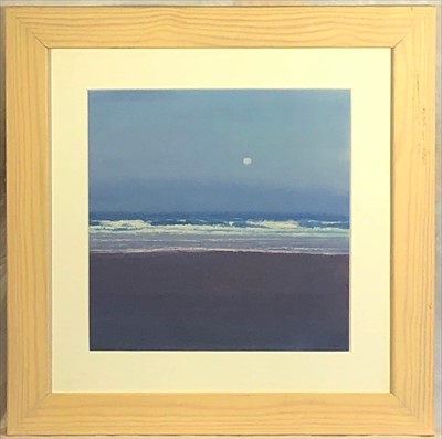 Lot 431 - John MILLER (1931-2002) Seascape with Moon...