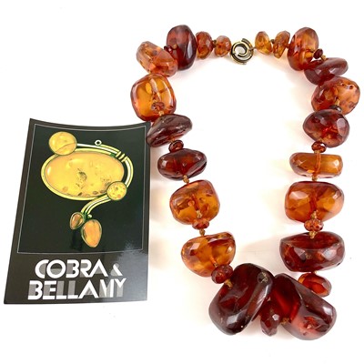 Lot 392 - A Barbara Bertagnolli designed statement Baltic amber necklace.
