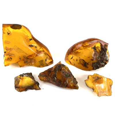 Lot 430 - Four raw amber boulders.