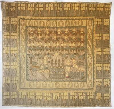 Lot 1609 - An early 20th century Eastern wall hanging textile.