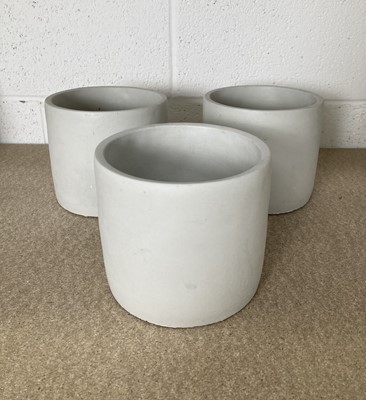 Lot 290 - Three Garden Trading cement pots. Height: 13cm.