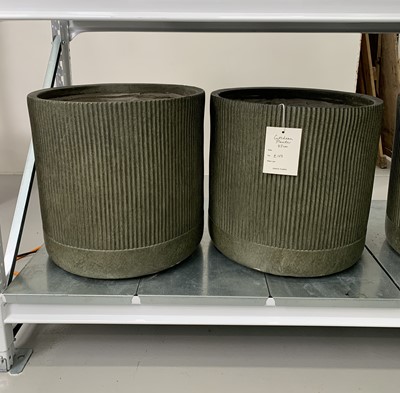 Lot 298 - A pair of large fibre clay Cutsdean Planters,...