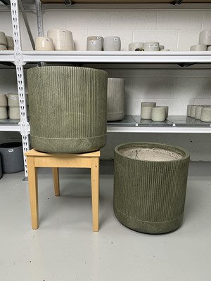 Lot 299 - A pair of large fibre clay Cutsdean Planters,...