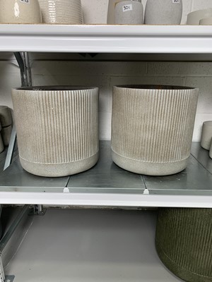 Lot 300 - Two fibre clay Cutsdean Planters 36cm. With...