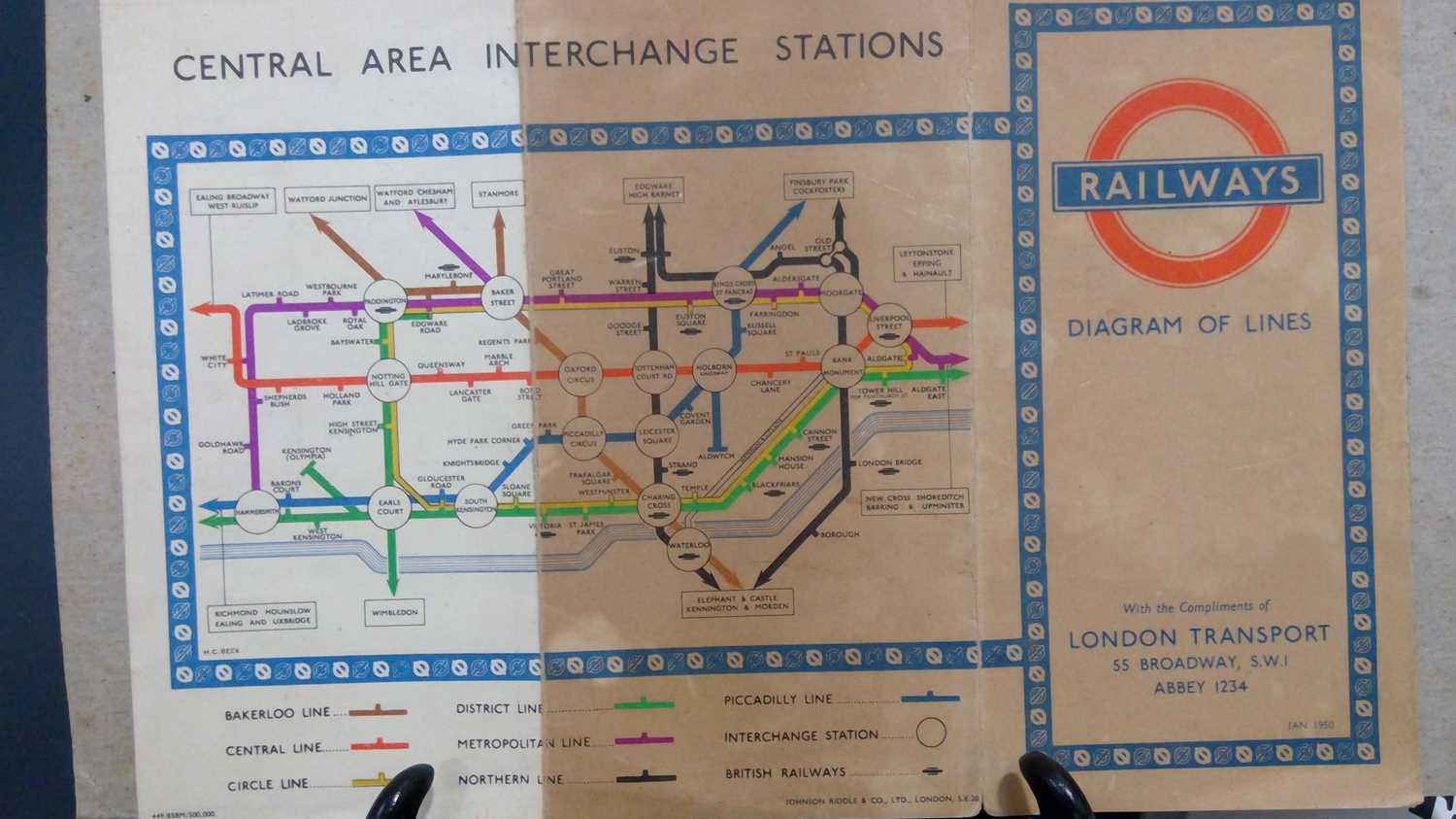 Lot 90 - Harry Beck London Underground Map, plus other