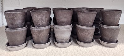 Lot 371 - Thirty Bergs Pottery Julie Pots Grey with...