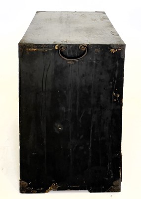 Lot 32 - A Japanese iron bound Tansu chest, Meiji period, 19th century.