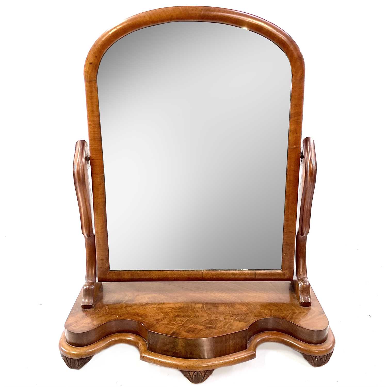 Lot 1825 - A Victorian mahogany swing toilet mirror.