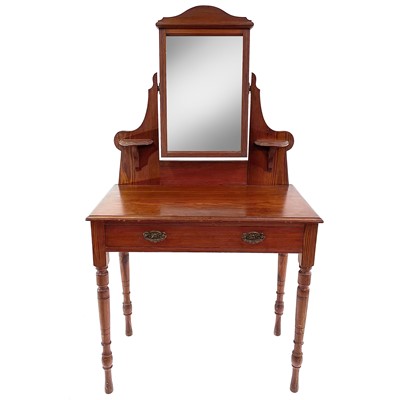 Lot 1829 - A late Victorian pitch pine dressing table.