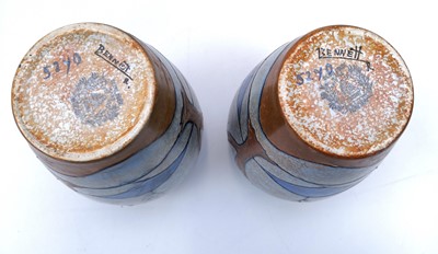 Lot 818 - A pair of Burleigh ware Art Deco vases.