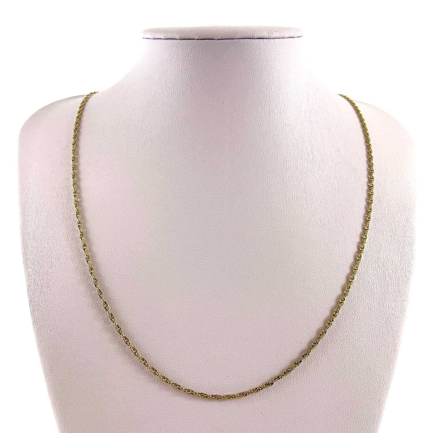 Lot 108 A 9ct gold rope link necklace.