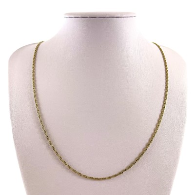 Lot 108 - A 9ct gold rope link necklace.