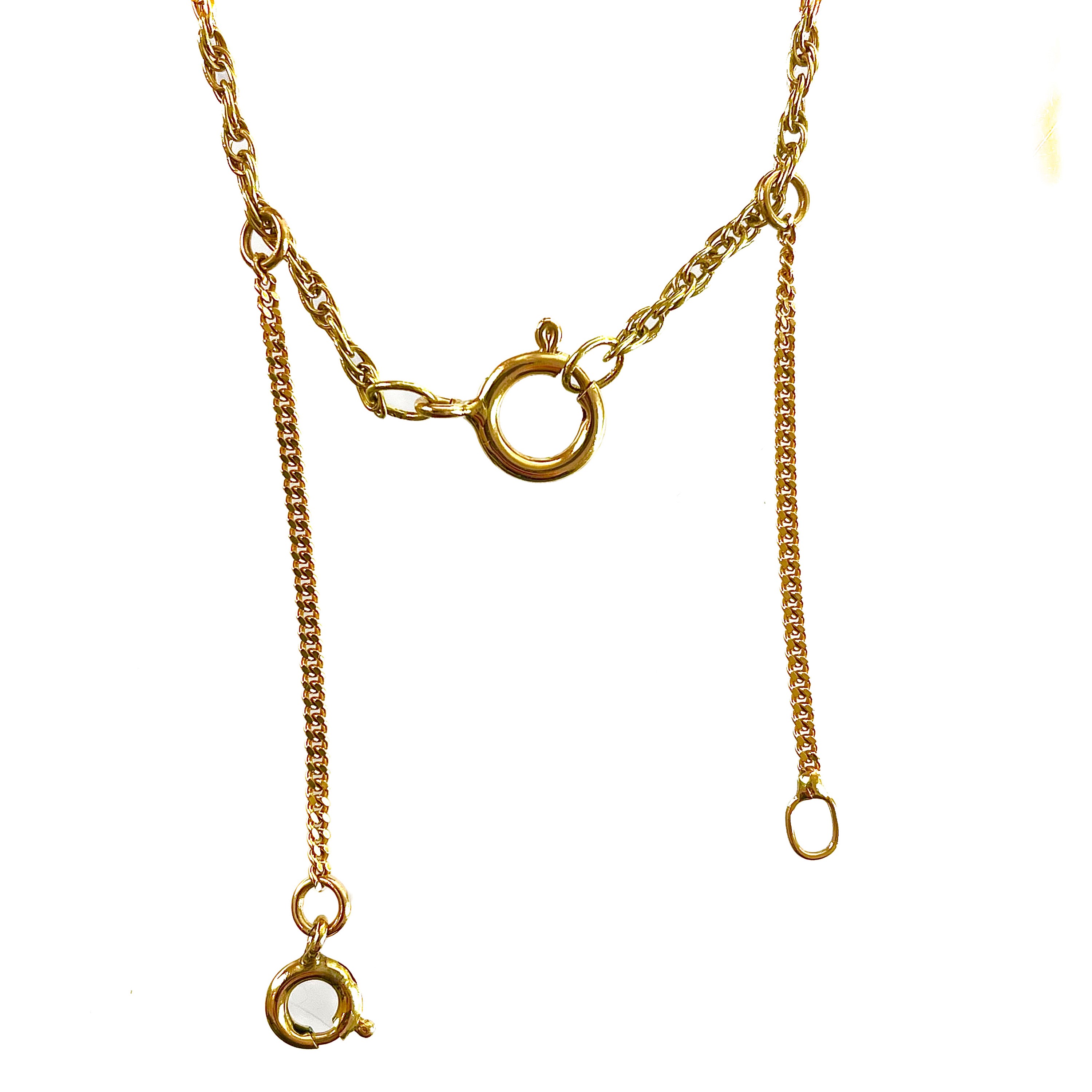 Lot 108 A 9ct gold rope link necklace.
