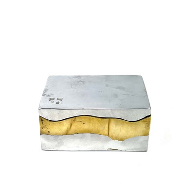 Lot 502 - A David Marshall (b.1942) aluminum and brass 'Brutalist' jewellery box.