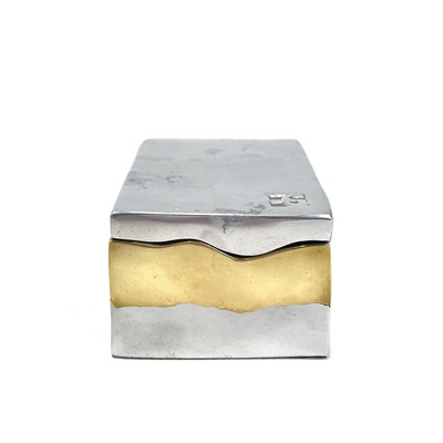 Lot 502 - A David Marshall (b.1942) aluminum and brass 'Brutalist' jewellery box.