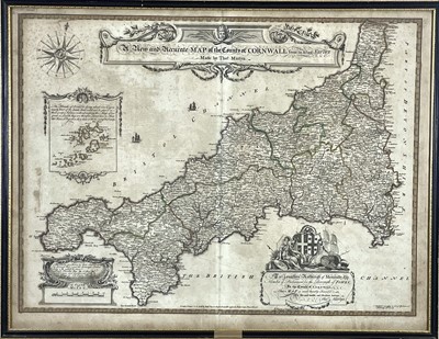 Lot 460 - THOMAS MARTYN (1695-1751). 'A New and Accurate Map of the County of Cornwall from an actual Survey,'