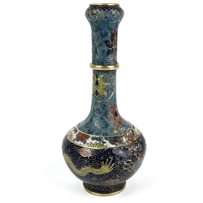 Lot 194 - A Chinese cloisonné enamel vase, 19th century, signed.