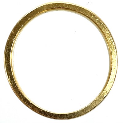 Lot 317 - A 22ct hallmarked gold band ring.