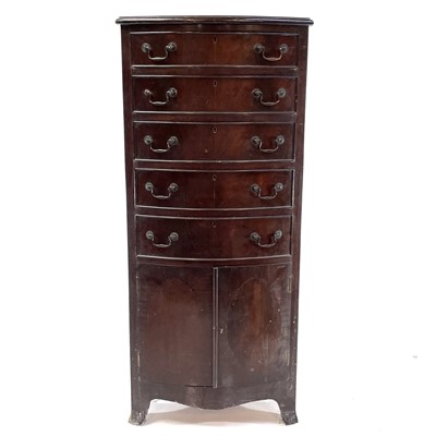 Lot 1849 - A mahogany bow front cabinet.