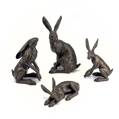 Lot 226 - A Paul Jenkins bronzed sculpture, 'Hugo Hare'.