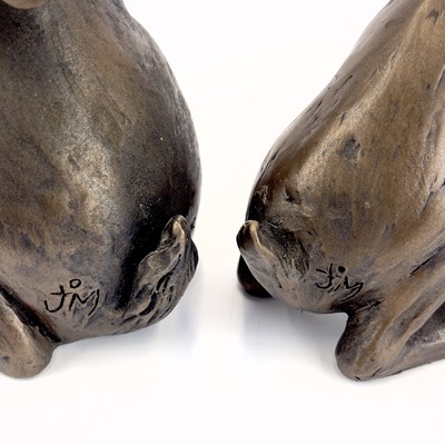 Lot 226 - A Paul Jenkins bronzed sculpture, 'Hugo Hare'.