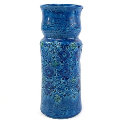 Lot 505 - An Italian Bitossi blue vase.