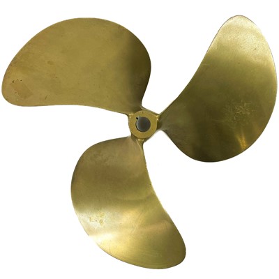 Lot 502 - A bronze three foil marine propellor.