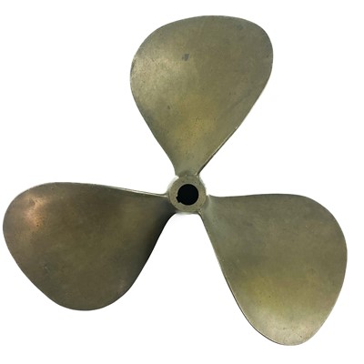 Lot 505 - A three foil bronze marine propellor.