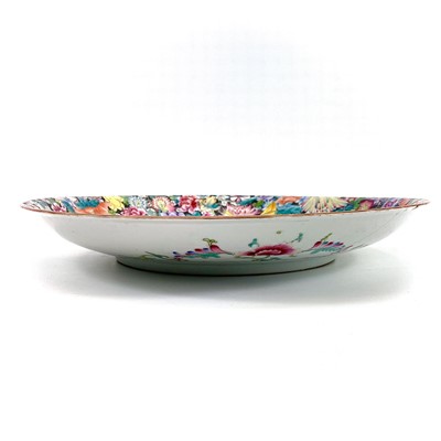 Lot 288 - A Chinese millefleur porcelain charger, Guangxu period.
