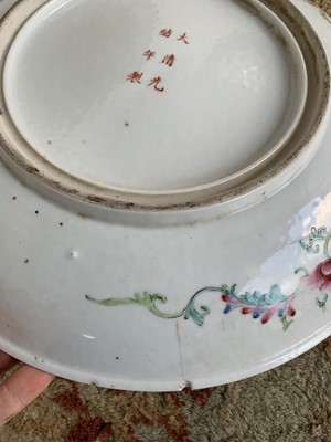Lot 288 - A Chinese millefleur porcelain charger, Guangxu period.