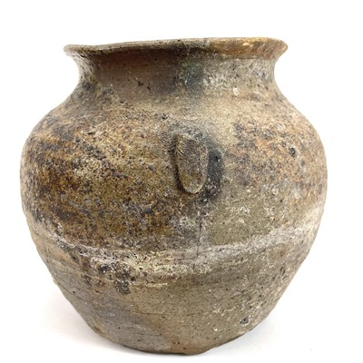 Lot 285 - Japanese pottery kame vessel.