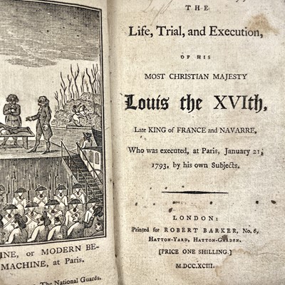 Lot 343 - Three works. The Trial of William Booth, Louis the XVIth, and Punch and Judy by George Cruickshank.