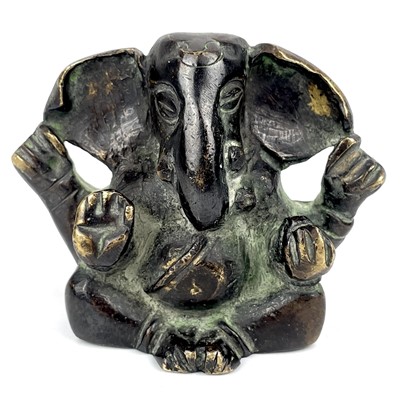 Lot 1041 - An Indian bronze model of Ganesh, early-mid 20th century.