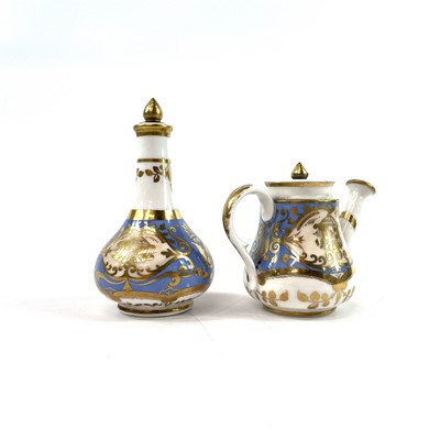 Lot 886 - A Spode porcelain rosewater sprinkler modelled as a miniature watering can.