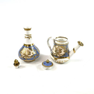 Lot 886 - A Spode porcelain rosewater sprinkler modelled as a miniature watering can.