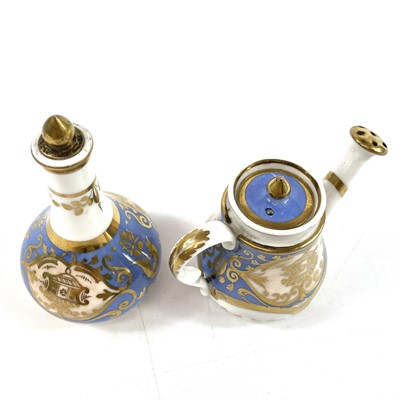 Lot 886 - A Spode porcelain rosewater sprinkler modelled as a miniature watering can.