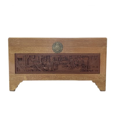 Lot 435 - A Chinese camphor wood chest, 20th century.