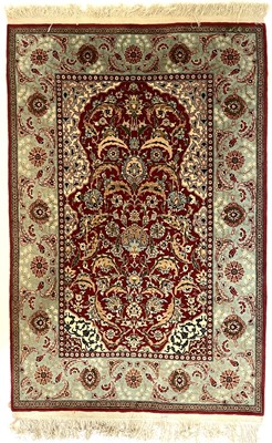 Lot 1290 - A Tabriz prayer rug, North West Persia, circa 1920.