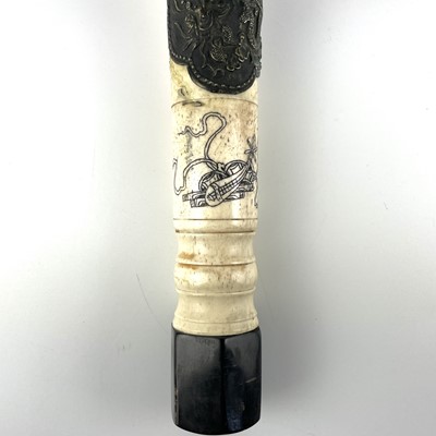 Lot 145 - A Chinese jade opium pipe, mid 20th century