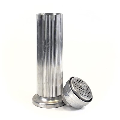 Lot 513 - A US Emson Ezee-Pour aluminium cocktail shaker.