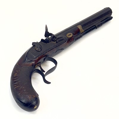 Lot 30 - A George III Irish flintlock pistol by Rigby of Dublin.