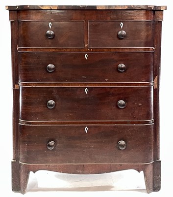 Lot 1875 - A Victorian mahogany chest.