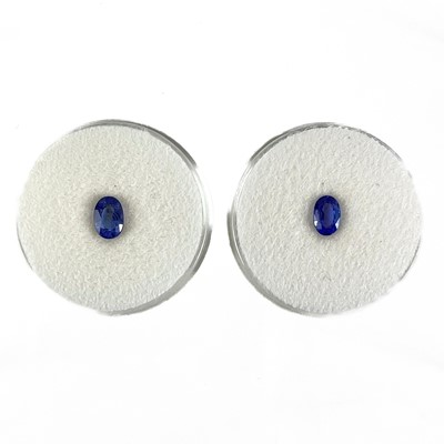 Lot 343 - Two loose Tanzanite oval cut stones.