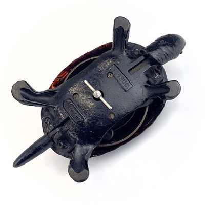 Lot 116 - A 20th century German made cast iron counter bell in the form of a tortoise.