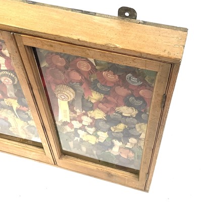 Lot 63 - A vintage pine glazed display case.